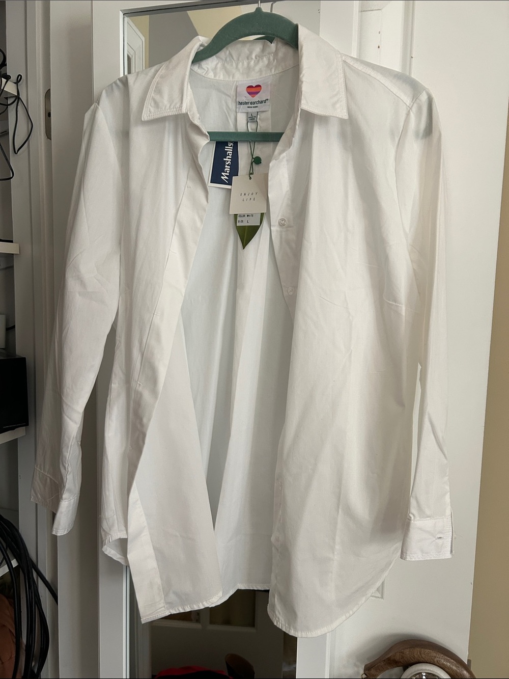 Classic White Women's Button-Up Shirt by Marshalls